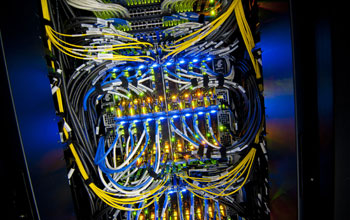 Photo of flash memory inside the supercomputer Gordon