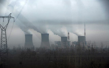 Photo of a coal power plant in Xian, China releasing sulfur dioxide directly into the atmosphere.