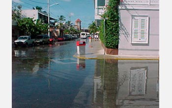Photo of flooding in Florida's Key West.