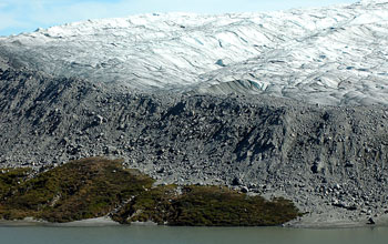 The Greenland ice sheet.