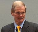Senator Bill Nelson addressing NSF hazards expo.