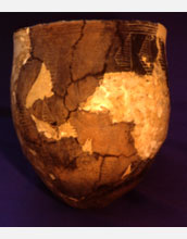 Photo of a ceramic beaker from Botai settlement, northern Kazakhstan.