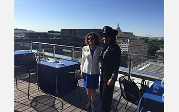 NSF Director France A. Córdova with Rep. Frederica S. Wilson (D-FL) at FIU's ribbon-cutting ceremony for D.C. office