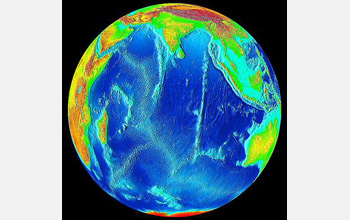 earth showing sea levels which are rising unevenly, threatening coastal areas and islands.