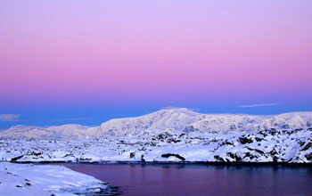 The colors of a July day at Palmer Station, Anvers Island, Antarctica.
