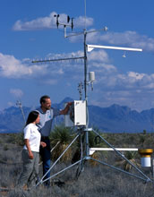 Re-setting weather station data at the Jornada Basin LTER site