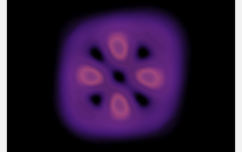 Part of a series of images depicting electron densities in a quantum dot artificial atom