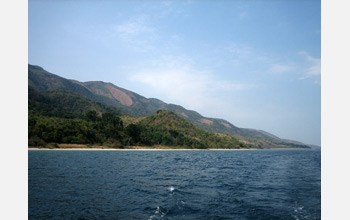 The eastern shore of Lake Tanganyika, off Gombe, Tanzania.