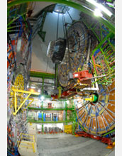 Photo of the detector slice entering the cavern.
