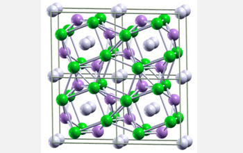 predicted lithium-hydrogen crystal cells made of one lithium atom and two hydrogen atoms.