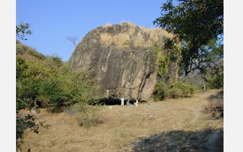 Photo of the Xihuatoxtla Shelter in Mexico where the remains of 8,700 year-old maize was found.