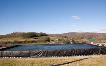 a temporary freshwater impoundment to be used for fracking, or hydraulic fracturing.