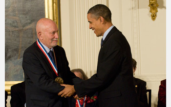 Photo of Caltech's Amnon Yariv, a National Medal of Science awardee for contributions in optics.