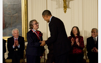 Photo of National Medal of Science awardee Esther Conwell for contributions in electronics.