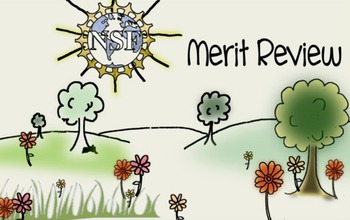 trees and flower and the text merit review