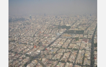 Air pollution hangs above Mexico City