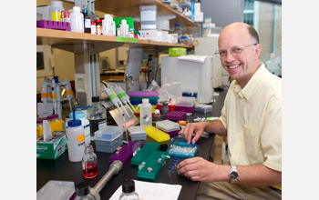 Photo of Georgia Tech chemist Nicholas Hud in his laboratory.