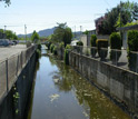 Photo of an urban drainage canal in Oregon.