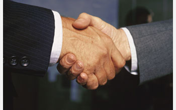 Photo of a handshake.