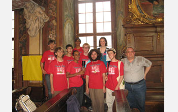 Photo of the U.S. team that competed in 2009 International Linguistics Olympiad, Wroclaw, Poland.