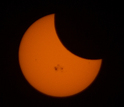 photo of partial solar eclipse