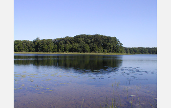 A Michigan lake that was sampled in a survey of fungal epidemics in plankton.