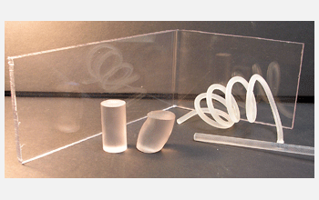 Polycarbonate, a type of polymer glass, can be bent, mashed or twisted without breaking.