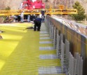 The new composites were critical for both the bridge deck renovation and the guardrail replacement