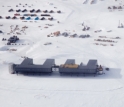 Aerial shot of South Pole station