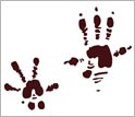 rat footprints.