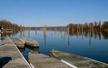 Photo of the Connecticut River in the early spring.