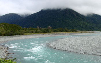 A river in South Island, New Zealand