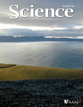 Cover of the July 20, 2012 issue of the journal Science.
