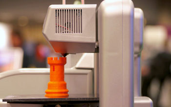 Close-up image of a 3-D printer