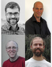 Images of the four researchers: Carles Badenes, Dan Maoz, Robert Lupton and Steve Bickerton.