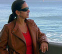 Photo of marine scientist Adina Paytan near the ocean.