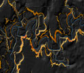 LIDAR image of steep areas in orange along the Minnesota River.