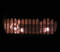 Photo of the silicon sample in the resonator that is used in the experiment.