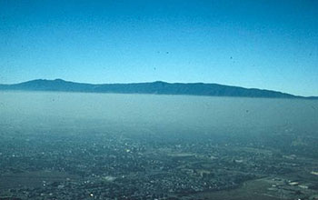 Smog over San Jose, California