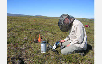 Photo of scientist Ed Ayres who studies animals below-ground in tundra above the Arctic Circle.