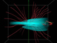 Image from a simulated interplanetary disturbance caused by an solar magnetic eruption (SME)