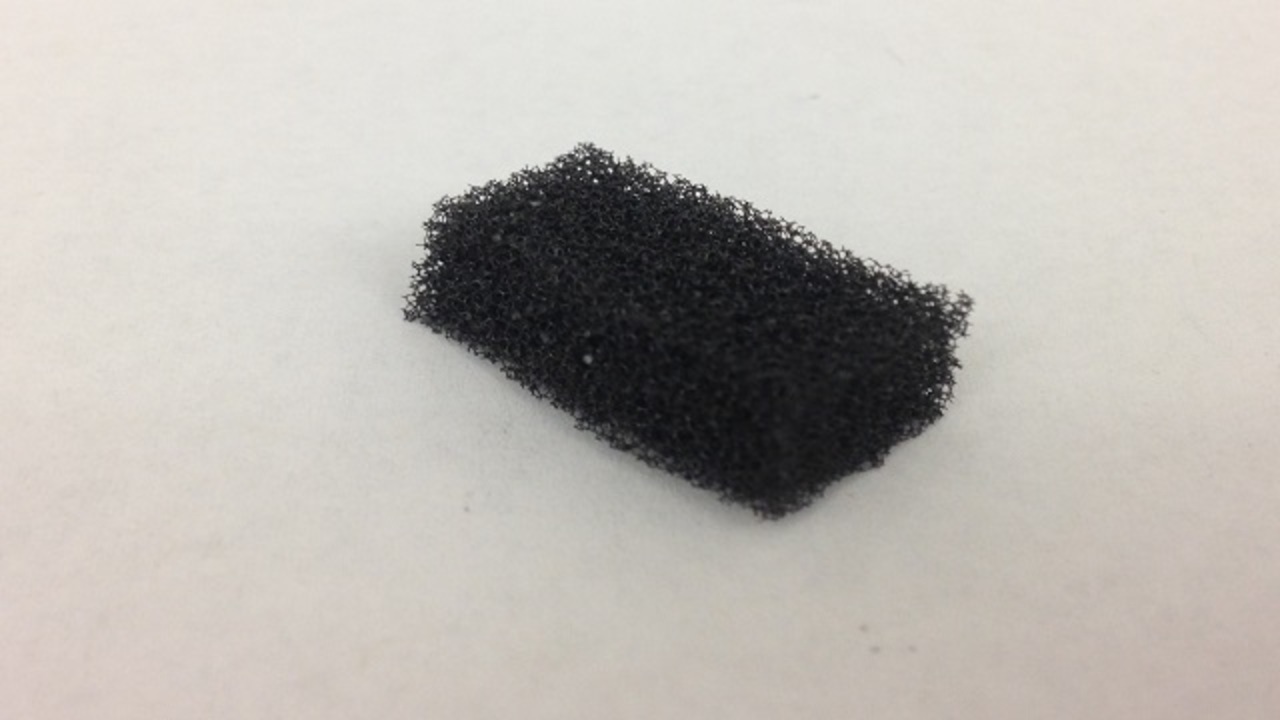 black rectangular sponge