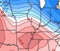 Winter temperature variation from normal for Jan., Feb., and March