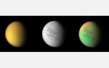 Three views of Titan.