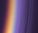 Photo of Titan's upper atmosphere and its many fine layers of haze.