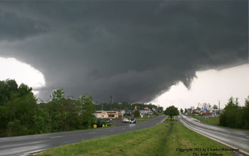 a strong tornado near Arab, Ala.