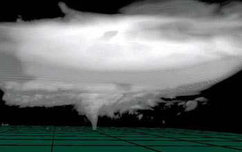 Tornado simulation created at Pittsburgh Supercomputing Center.