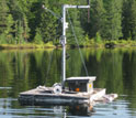 Photo of the high-frequency sampling equipment that monitored lake conditions.