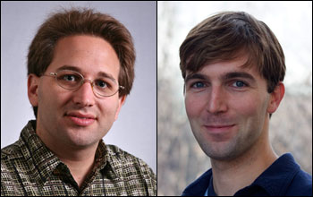 Photos of Scott Aaronson, left, and Robert Wood, right, 2012 NSF Alan T. Waterman Awardees.