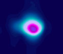 a coherent, laser-like, X-ray beam as it impacts a surface.